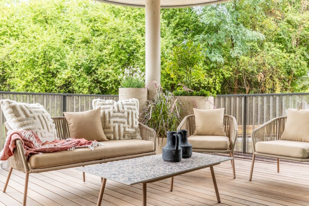 Gartenterrasse - Luxus inmitten grüner Idylle: 2 Zimmer-Terrassentraum im „Private Park Living“